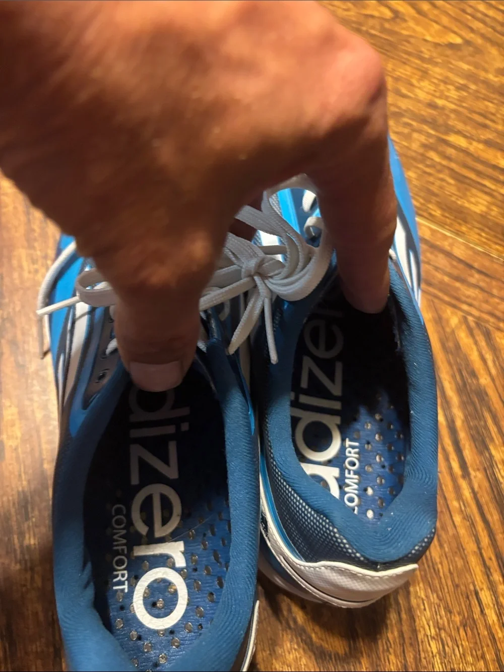 adidas golf Men's Blue and White Athletic Cleats